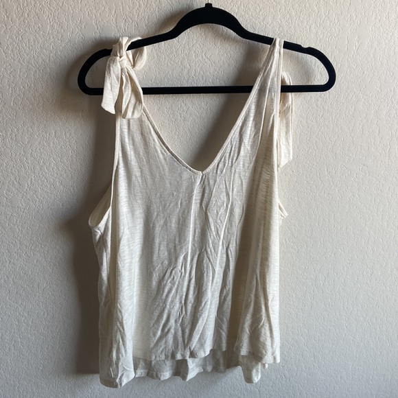 NWT Express ivory cotton tie tank top size Large - Picture 4 of 4